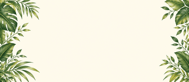 Elegant Tropical Foliage Border Background