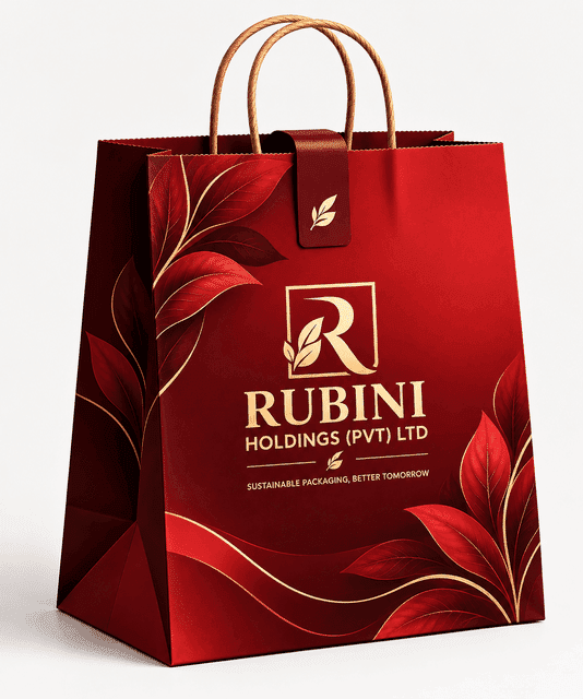 Luxury Crimson & Gold Leaf Bag